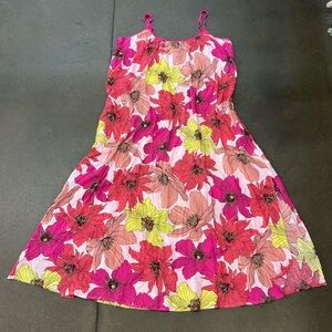Floral Joyspun Dress in Pink and Yellow size large